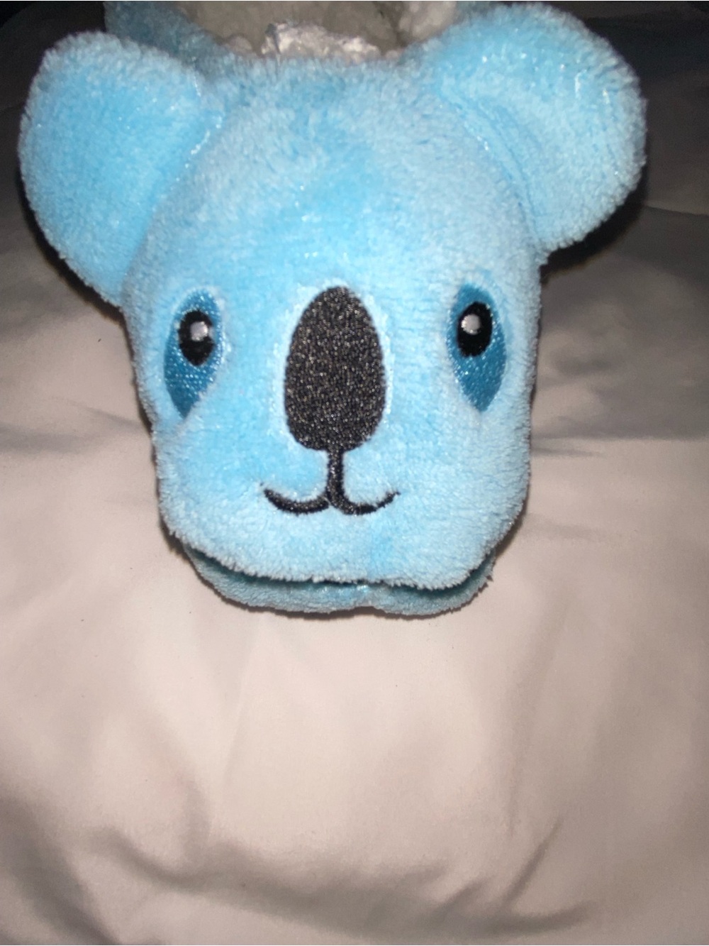 1-Plush Light Blue doggie Women's Slip-On Slippers